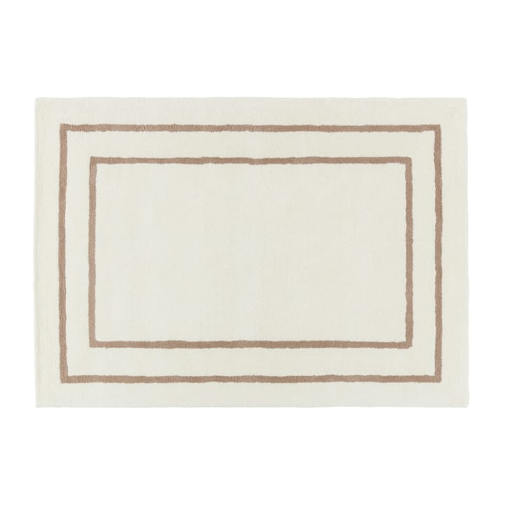 Borders wollen vloerkleed - Wit-beige 170x240 cm - Scandi Living