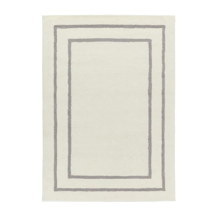 Borders wollen vloerkleed, Wit-grijs 200x300 cm Scandi Living