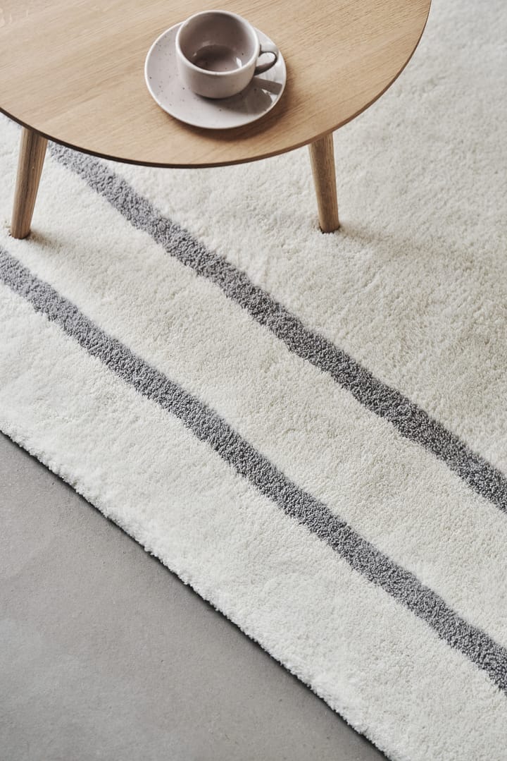 Borders wollen vloerkleed, Wit-grijs 200x300 cm Scandi Living