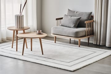 Borders wollen vloerkleed - Wit-grijs 200x300 cm - Scandi Living
