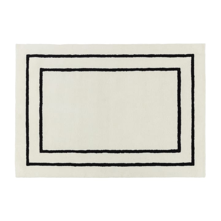 Borders wollen vloerkleed - Wit-zwart 170x240 cm - Scandi Living