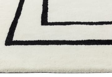 Borders wollen vloerkleed - Wit-zwart 200x300 cm - Scandi Living