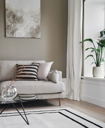 Borders wollen vloerkleed - Wit-zwart 200x300 cm - Scandi Living