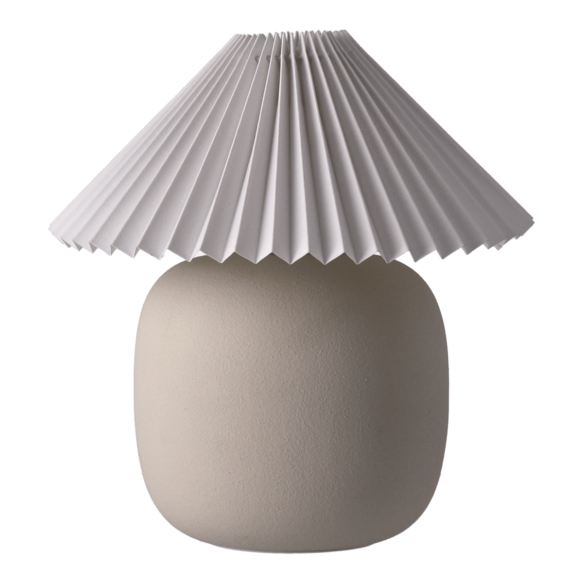Scandi Living Boulder tafellamp 29 cm beige-pleated white