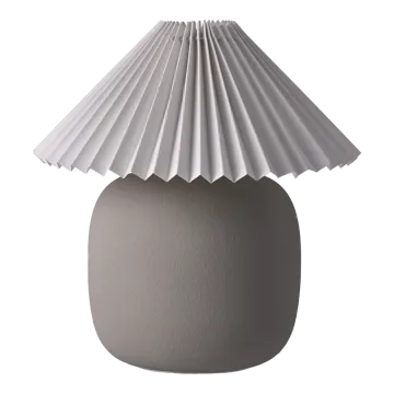 Boulder tafellamp 29 cm grey-pleated white - Scandi Living