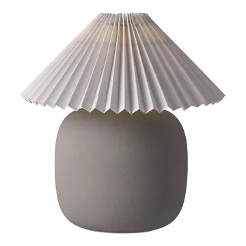 Boulder tafellamp 29 cm grey-pleated white - Scandi Living