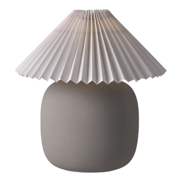 Boulder tafellamp 29 cm grey-pleated white - undefined - Scandi Living