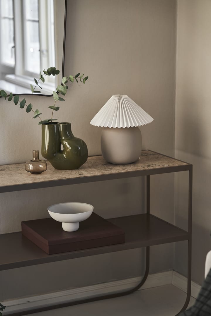 Boulder tafellamp 29 cm grey-pleated white Scandi Living