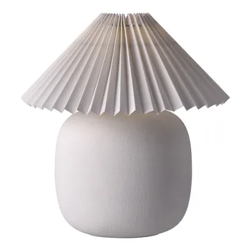 Boulder tafellamp 29 cm white-pleated white - Scandi Living