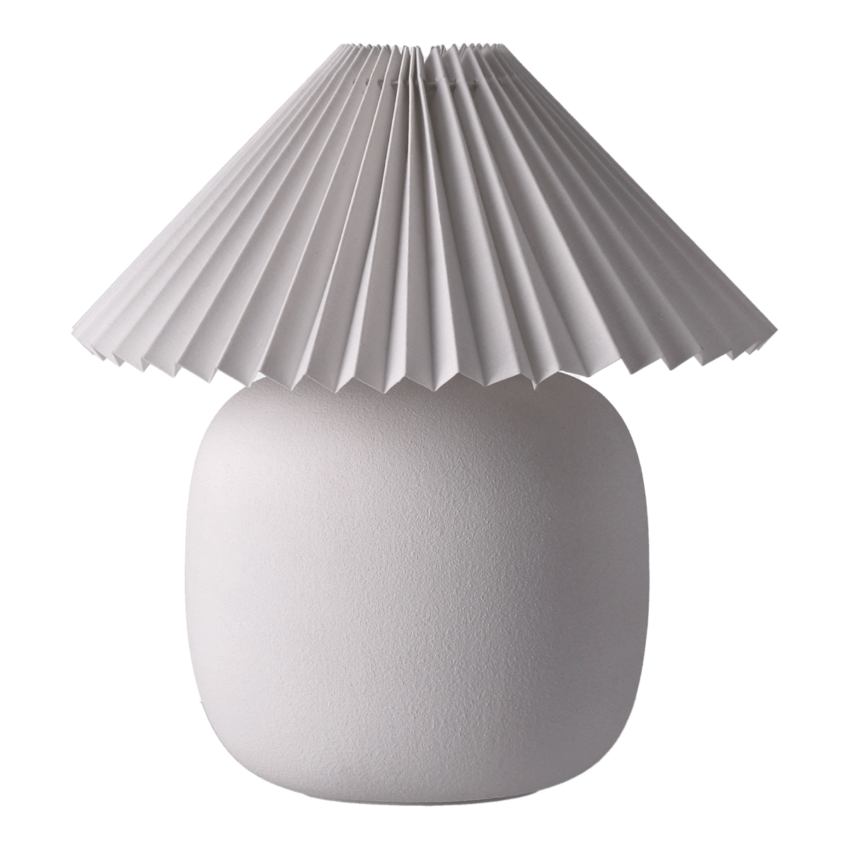 Scandi Living Boulder tafellamp 29 cm white-pleated white