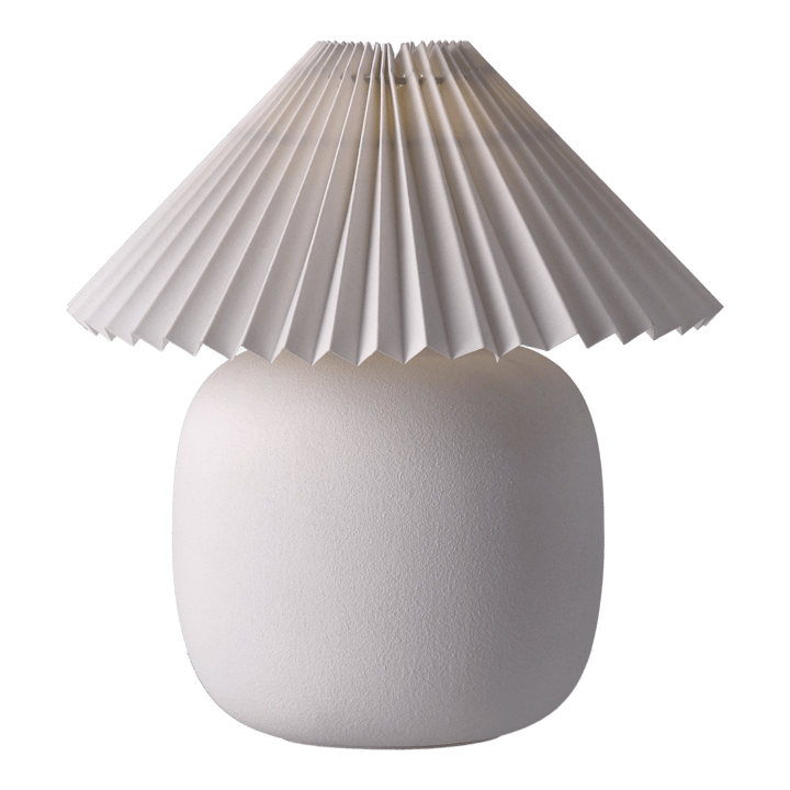 Boulder tafellamp 29 cm white-pleated white Scandi Living