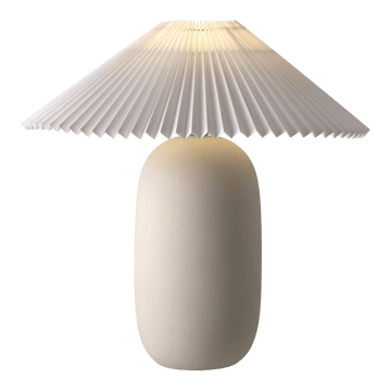 Boulder tafellamp 48 cm beige-pleated white - Lampvoet - Scandi Living