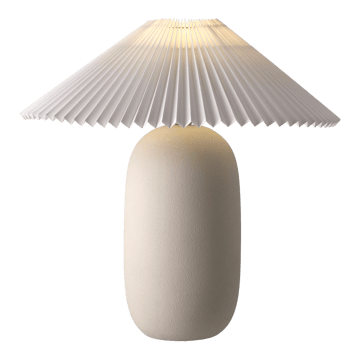 Boulder tafellamp 48 cm beige-pleated white - undefined - Scandi Living