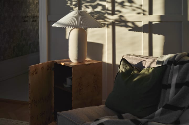 Boulder tafellamp 48 cm beige-pleated white Scandi Living