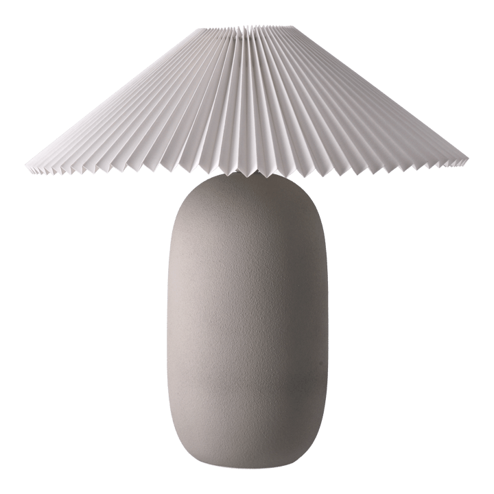 Boulder tafellamp 48 cm grey-pleated white - Lampvoet - Scandi Living