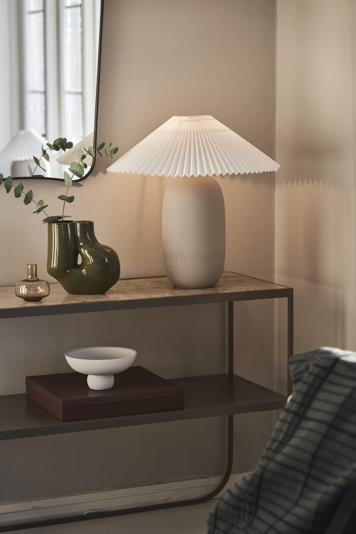 Boulder tafellamp 48 cm grey-pleated white Scandi Living