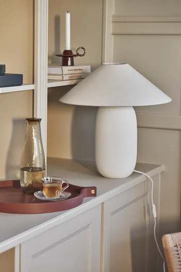 Boulder tafellamp 48 cm white-nature - Scandi Living