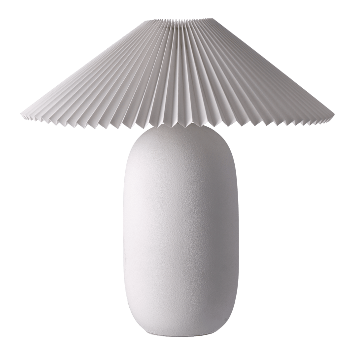 Boulder tafellamp 48 cm white-pleated white - Lampvoet - Scandi Living