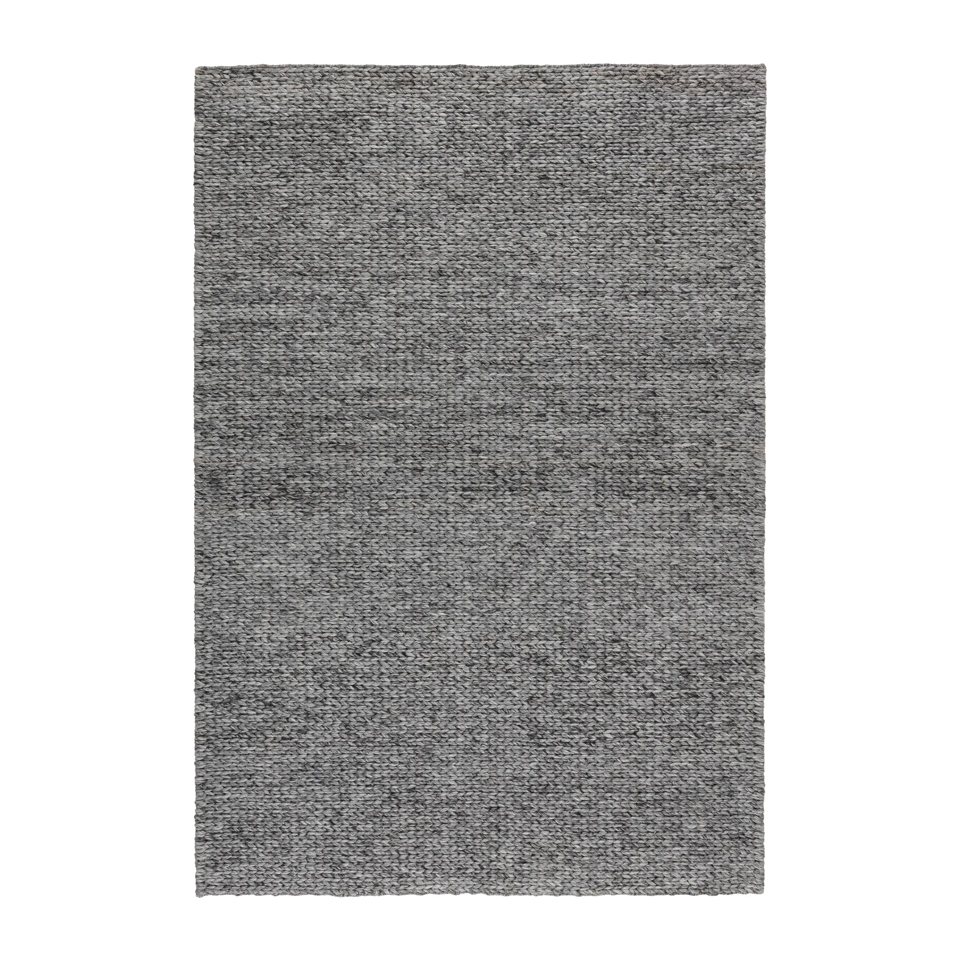 Braided wollen vloerkleed donkergrijs, 170x240 cm Scandi Living