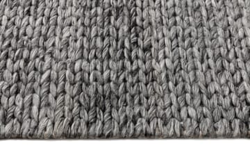 Braided wollen vloerkleed donkergrijs - 170x240 cm - Scandi Living