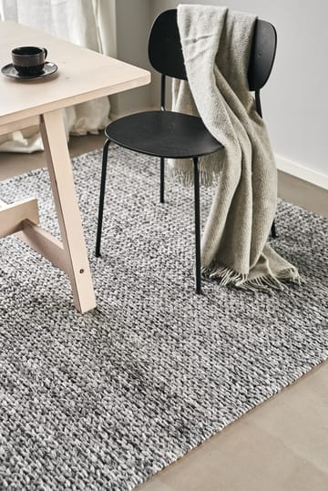 Braided wollen vloerkleed donkergrijs - 170x240 cm - Scandi Living