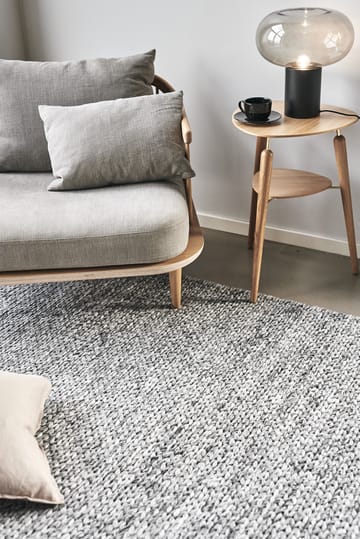 Braided wollen vloerkleed donkergrijs - 200x300 cm - Scandi Living