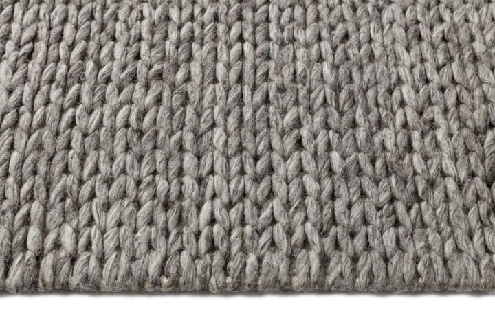 Braided wollen vloerkleed natuurgrijs, 200x300 cm Scandi Living