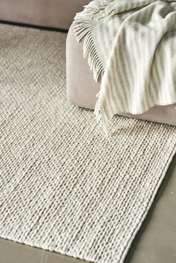 Braided wollen vloerkleed natuurwit, 170x240 cm Scandi Living