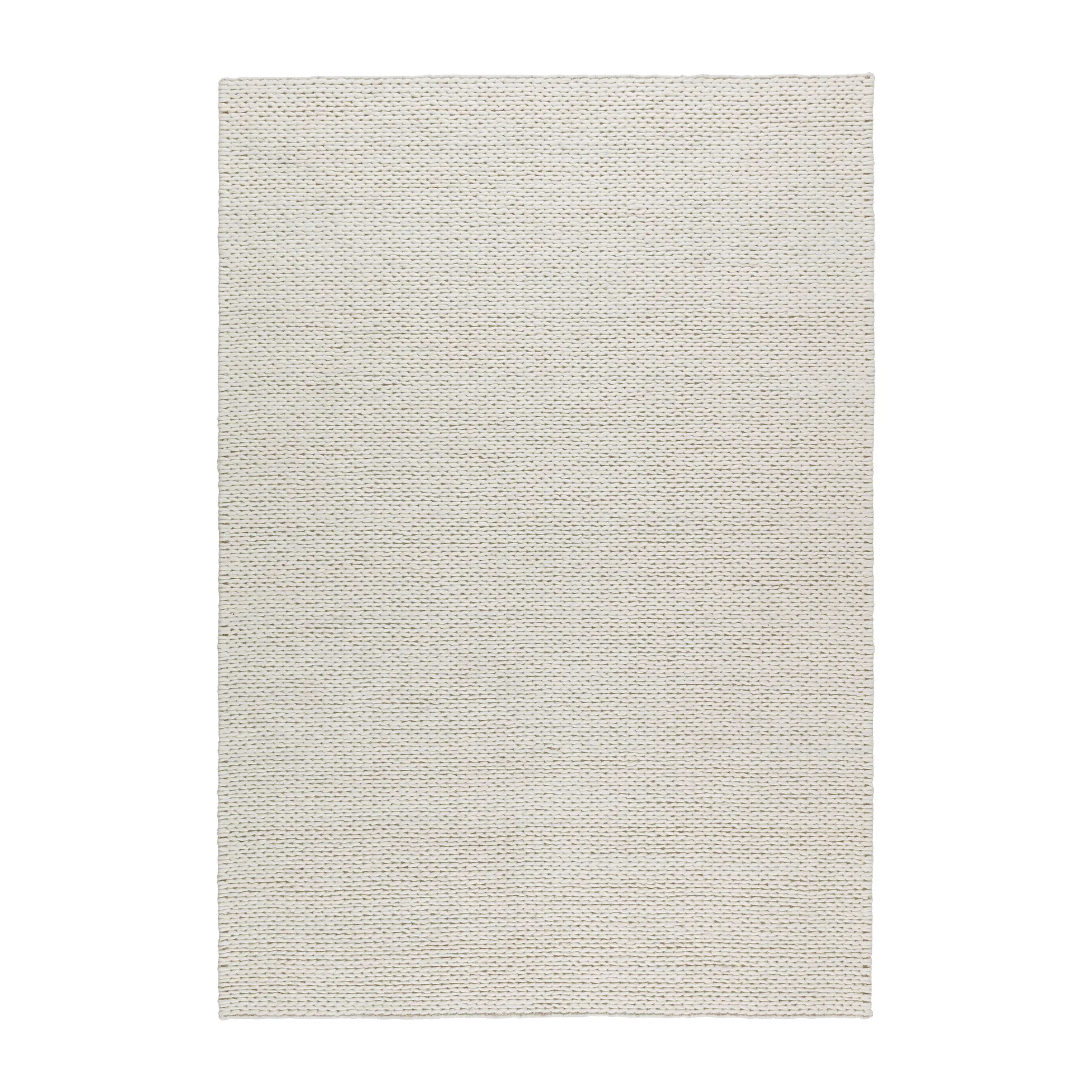 Braided wollen vloerkleed natuurwit, 200x300 cm Scandi Living