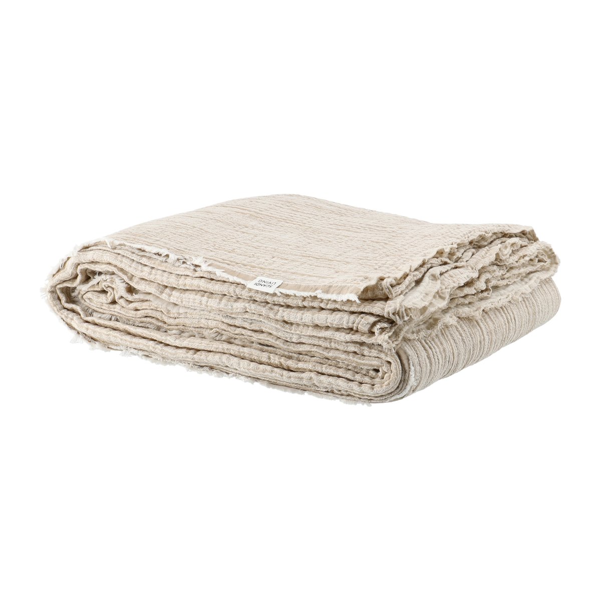 Scandi Living Breeze sprei 260x260cm Beige | Scandinavisch Interieur | Bedspreien | Beige