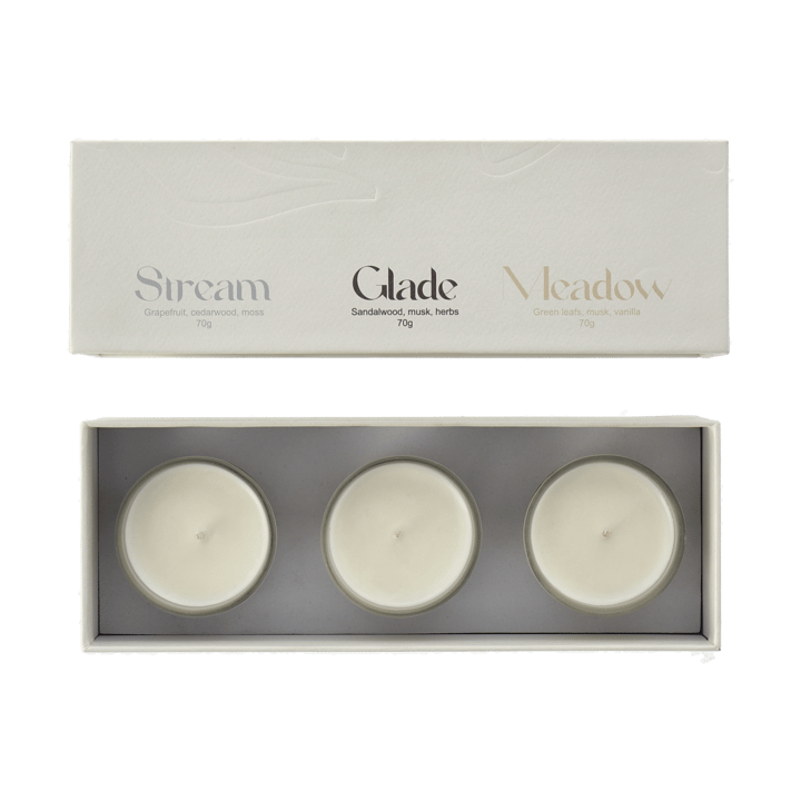 Cadeauverpakking geurkaars 3-pack
 Scandi Living