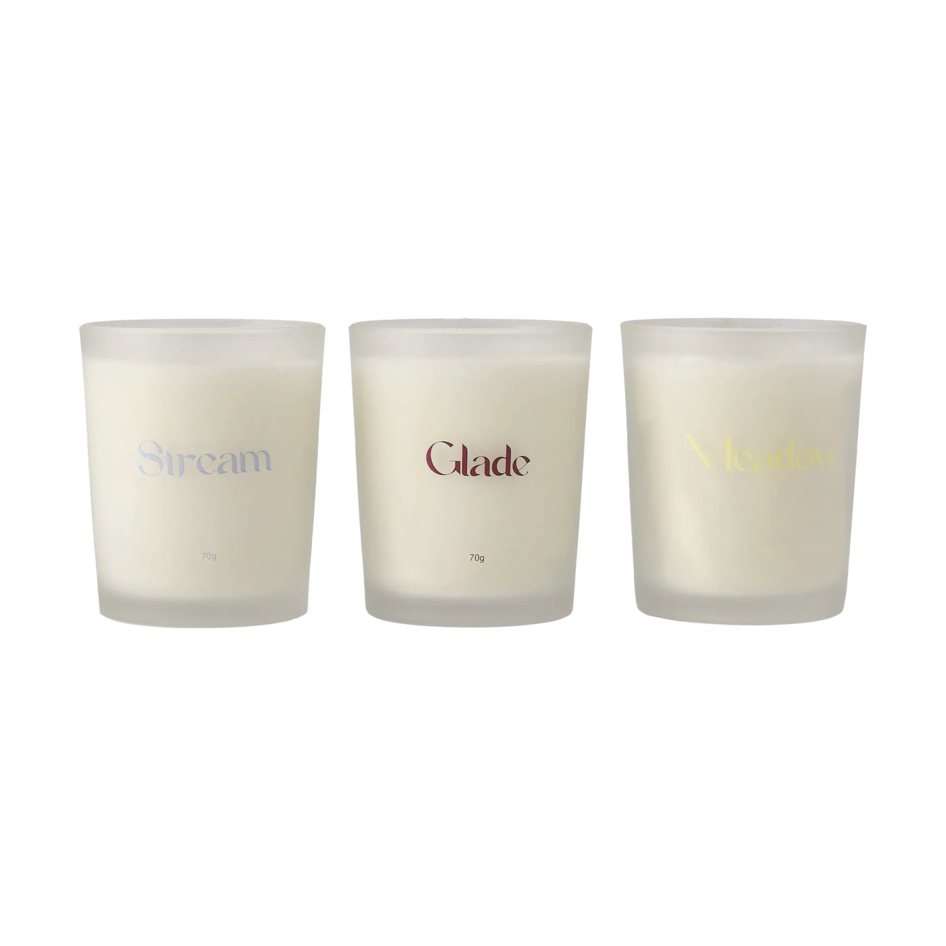 Cadeauverpakking geurkaars 70g 3-pack, Stream/Glade/Meadow Scandi Living