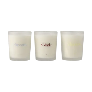 Cadeauverpakking geurkaars 70g 3-pack - Stream/Glade/Meadow - Scandi Living