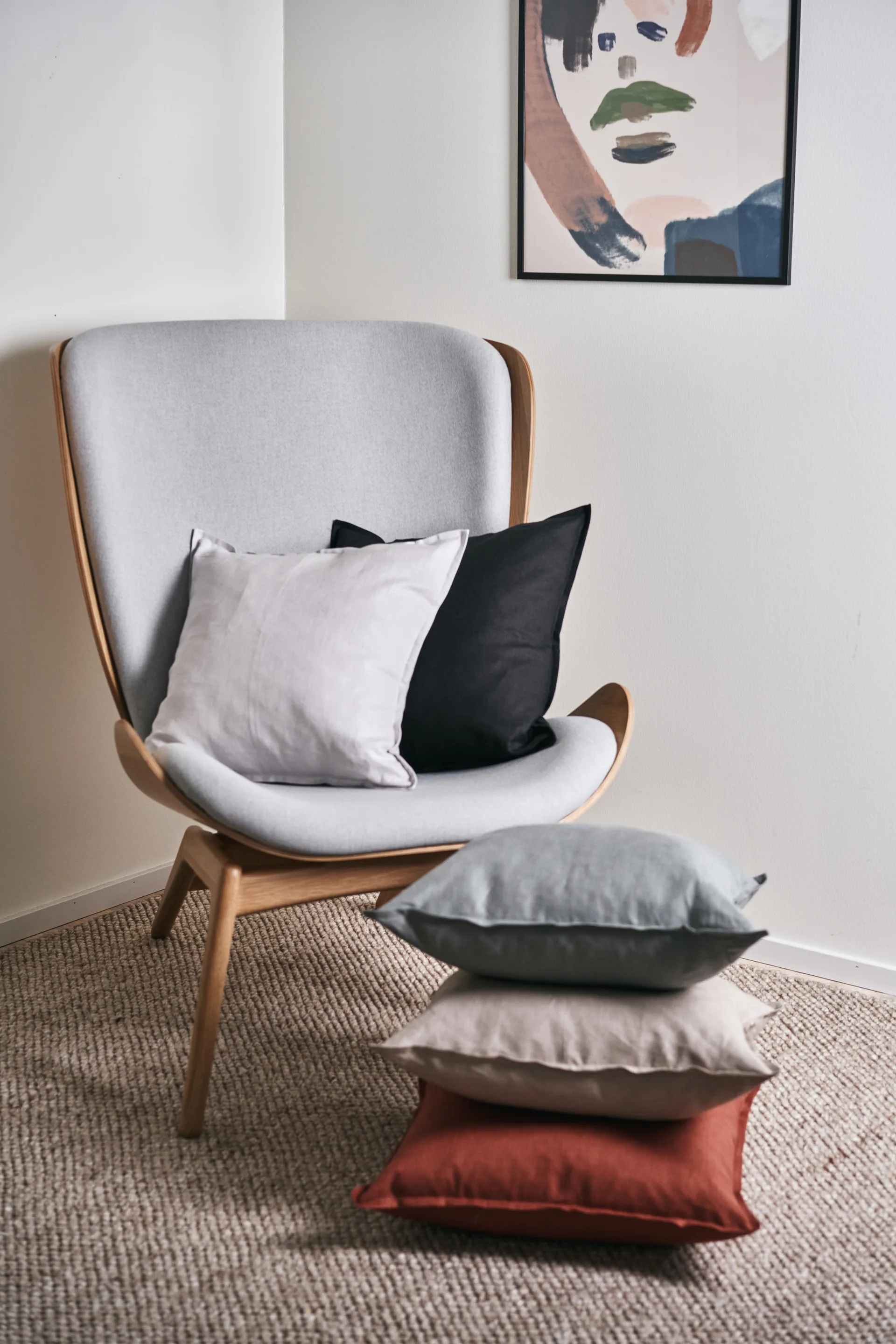 Calm kussenhoes linnen 50x50 cm, Carbon Scandi Living