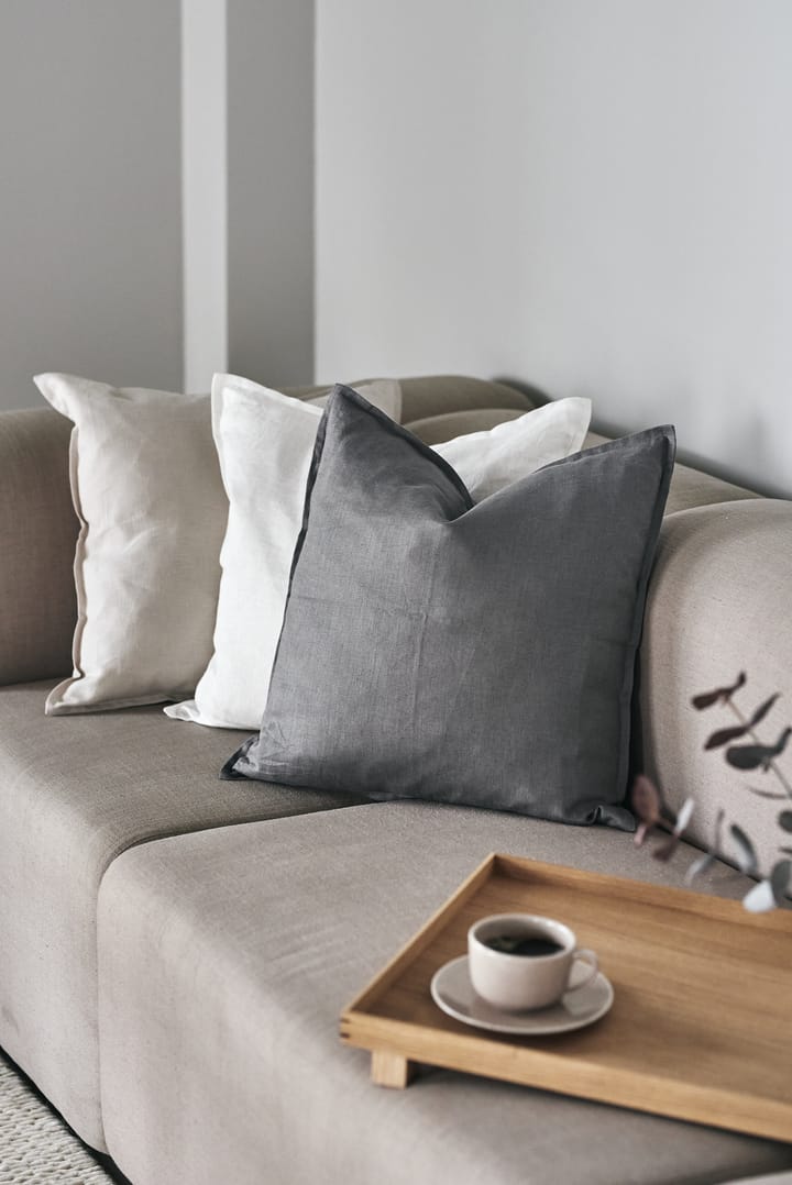 Calm kussenhoes linnen 50x50 cm, Charcoal  Scandi Living