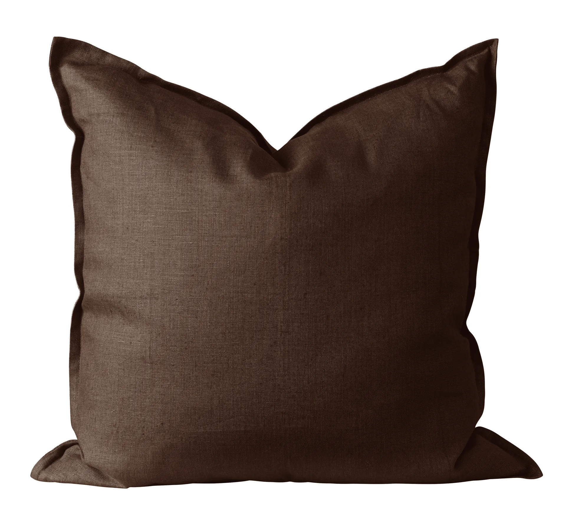 Calm kussenhoes linnen 50x50 cm, Chocolate Brown Scandi Living