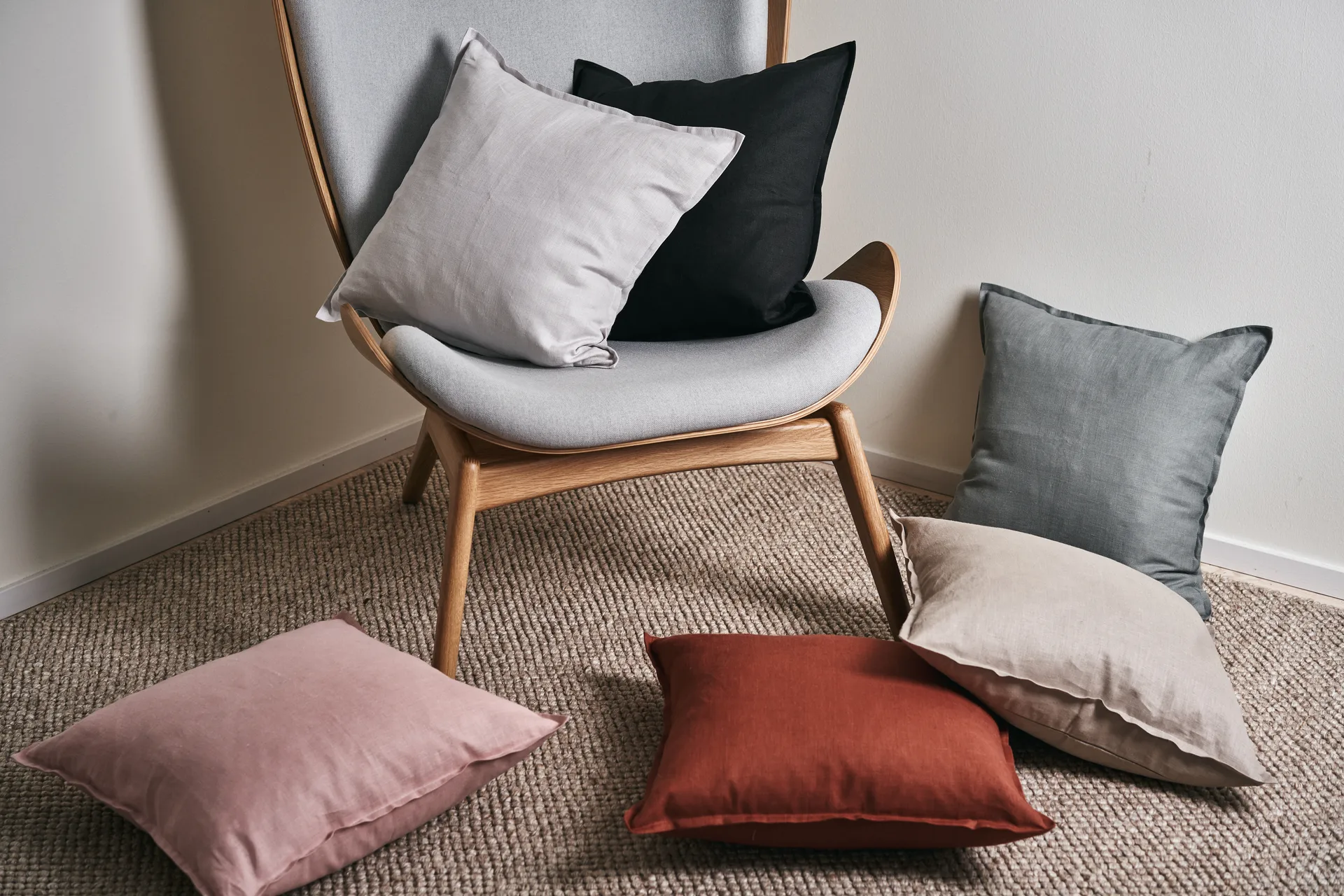 Calm kussenhoes linnen 50x50 cm, Icy Grey Scandi Living