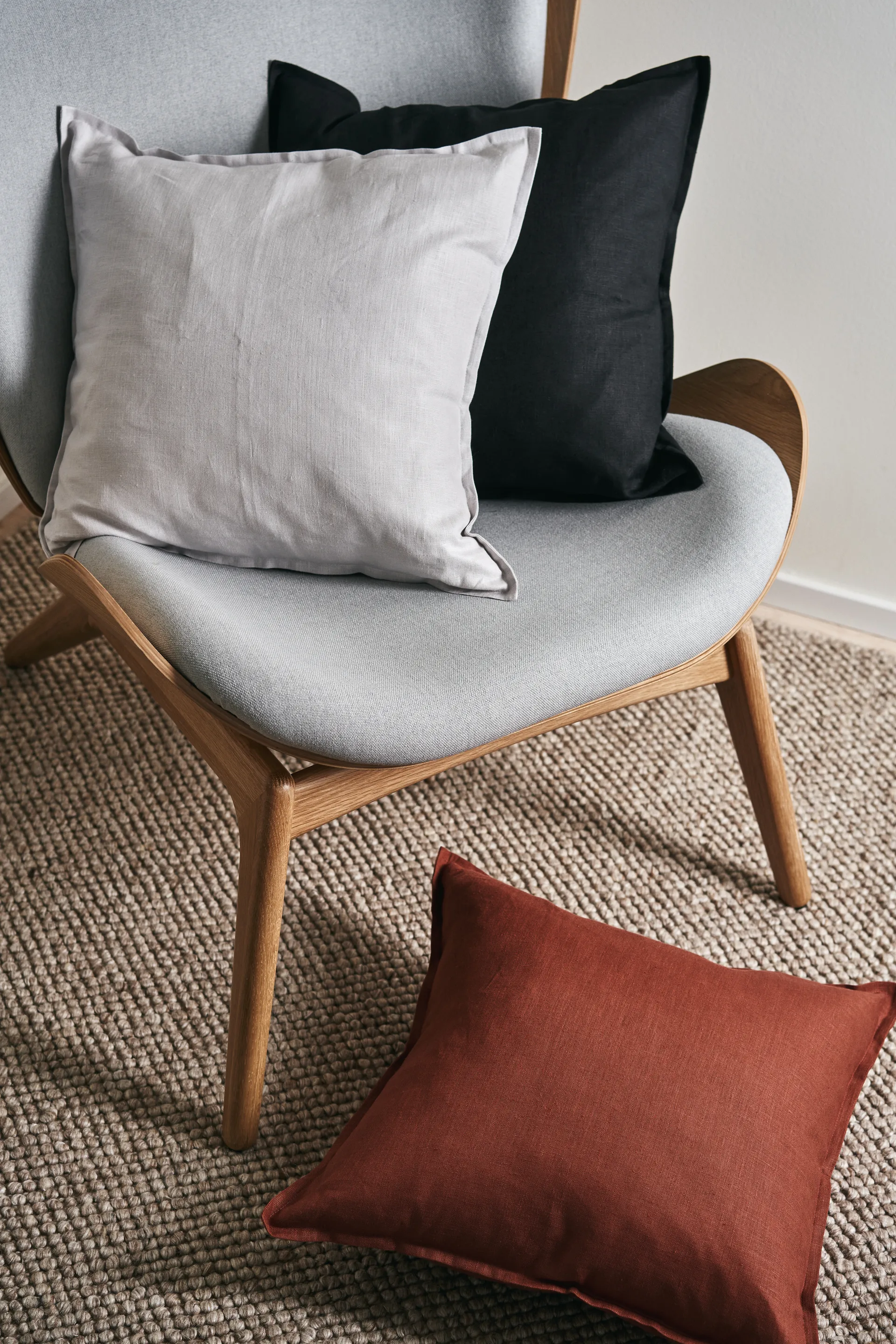 Calm kussenhoes linnen 50x50 cm, Icy Grey Scandi Living