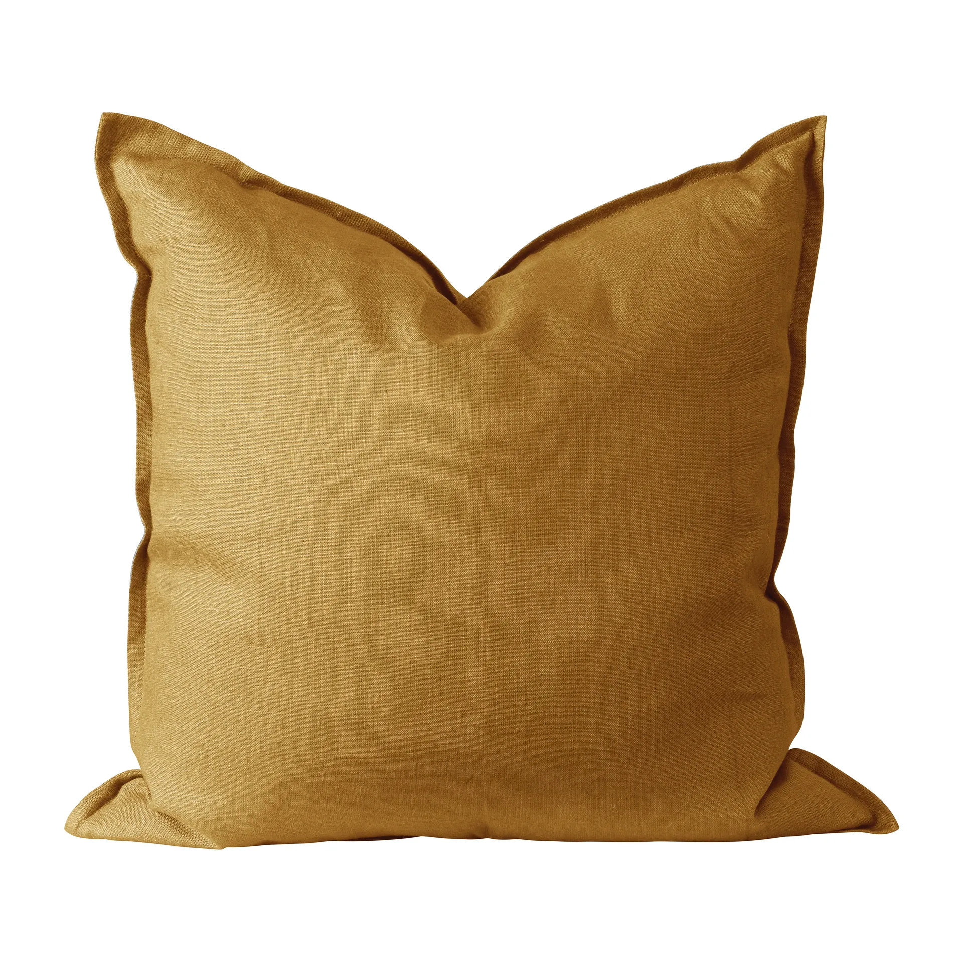 Calm kussenhoes linnen 50x50 cm, Mustard Scandi Living