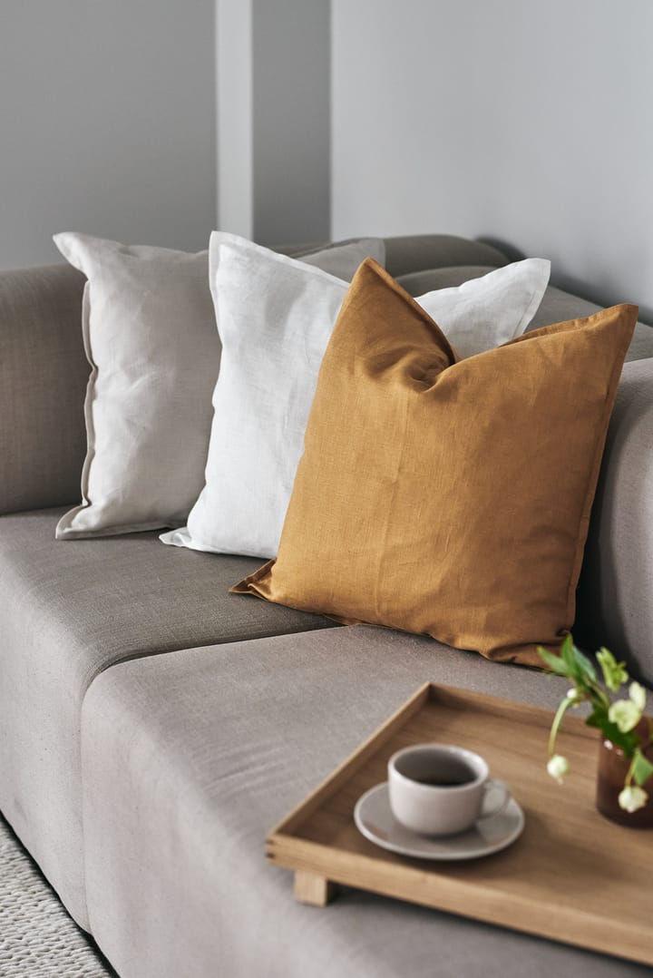 Calm kussenhoes linnen 50x50 cm, Mustard Scandi Living