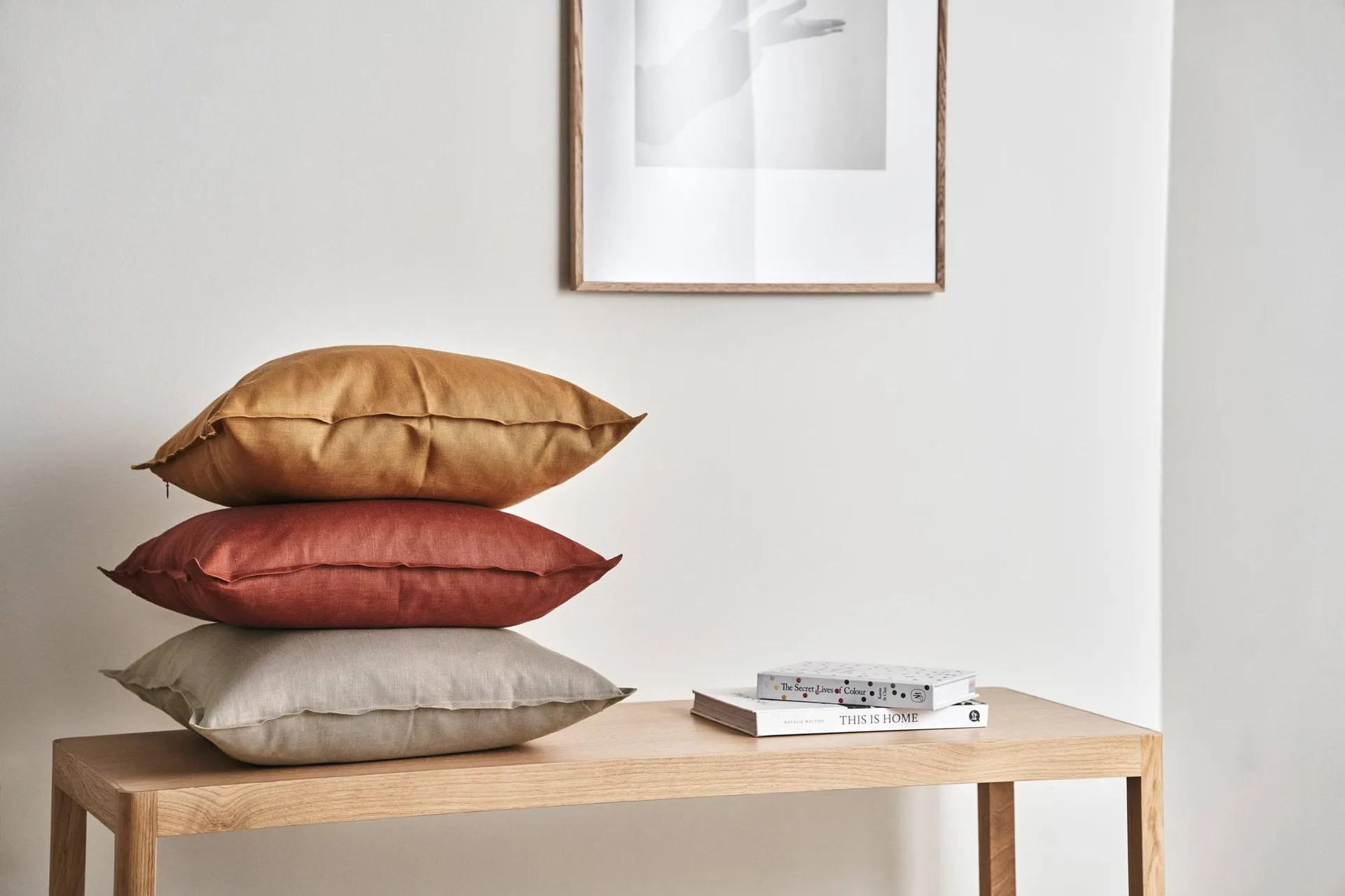 Calm kussenhoes linnen 50x50 cm, Sand  Scandi Living