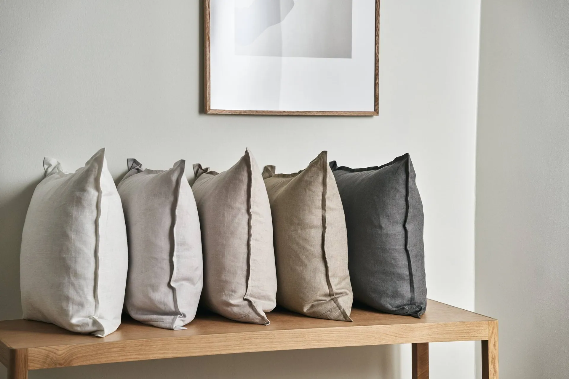 Calm kussenhoes linnen 50x50 cm, Sand  Scandi Living