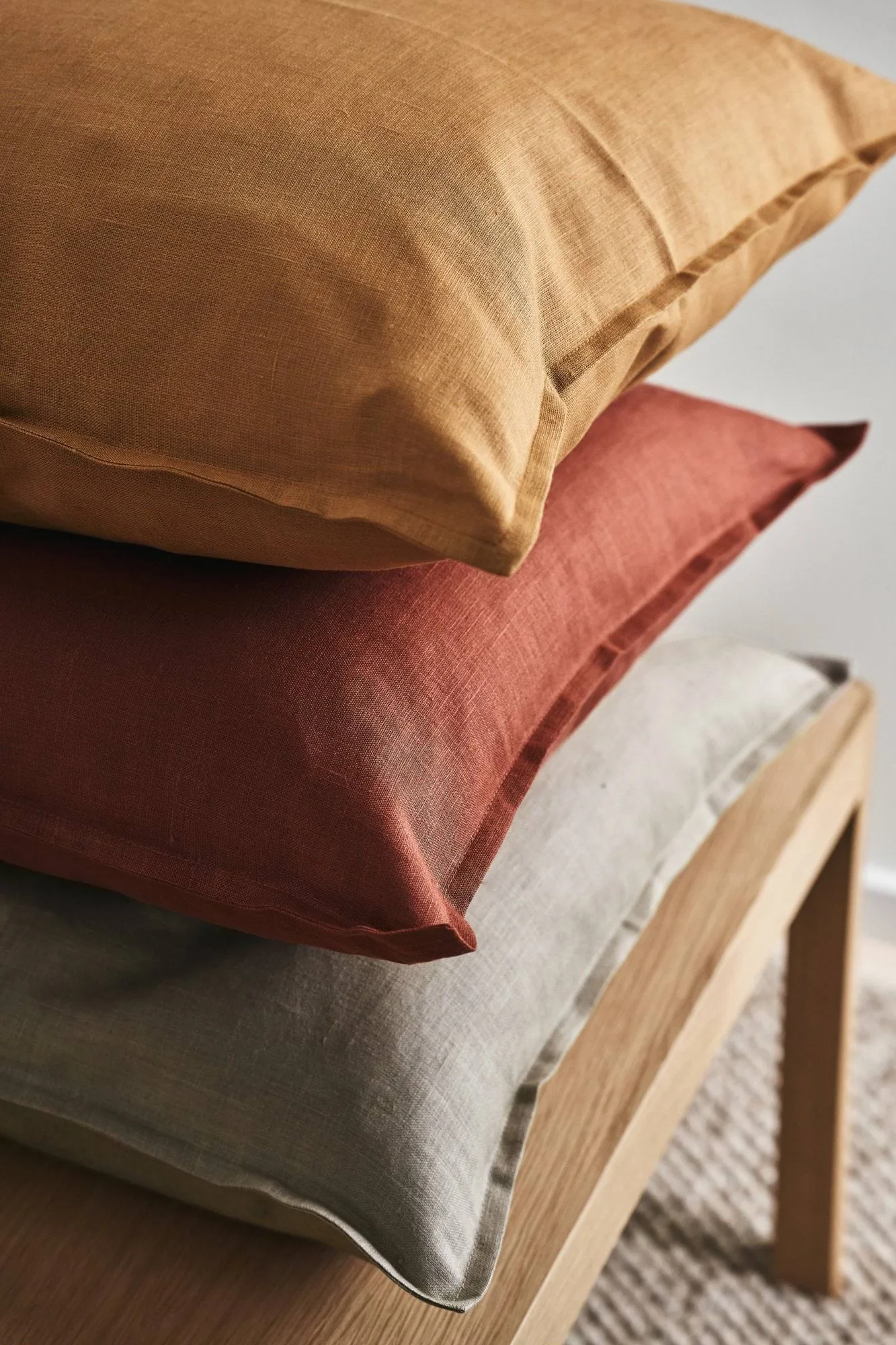 Calm kussenhoes linnen 50x50 cm, Sand  Scandi Living