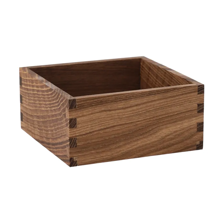 Carve opbergdoos 15 cm - Donker gebeitst eikenhout - Scandi Living