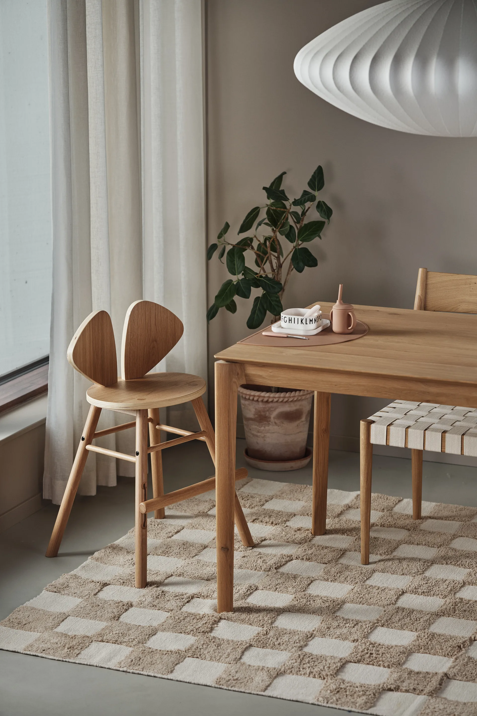 Checker Play vloerkleed 170x240 cm, Hazel Scandi Living