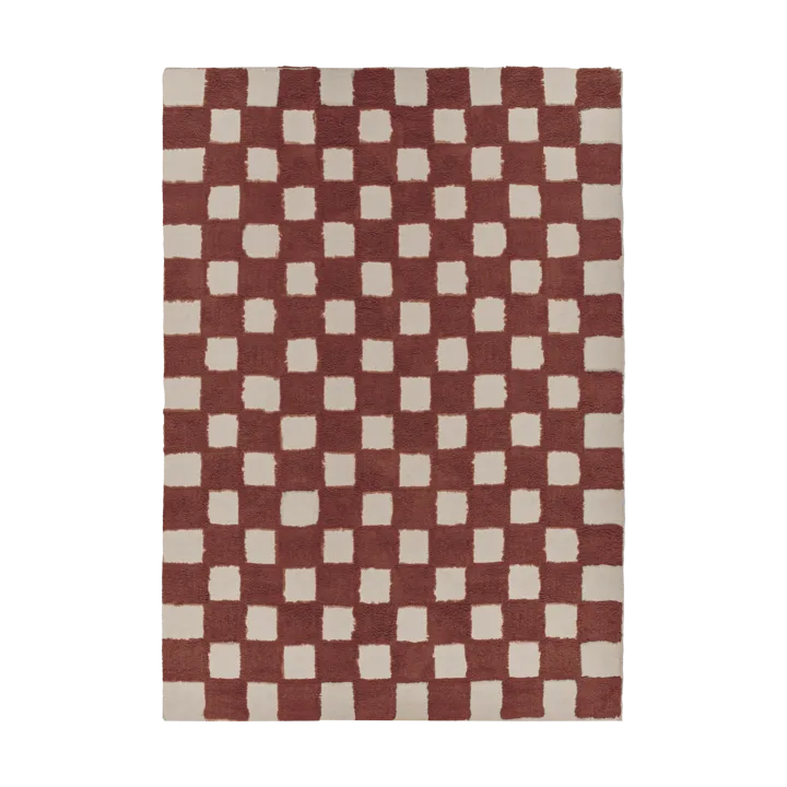 Checker Play vloerkleed 170x240 cm - Rust - Scandi Living