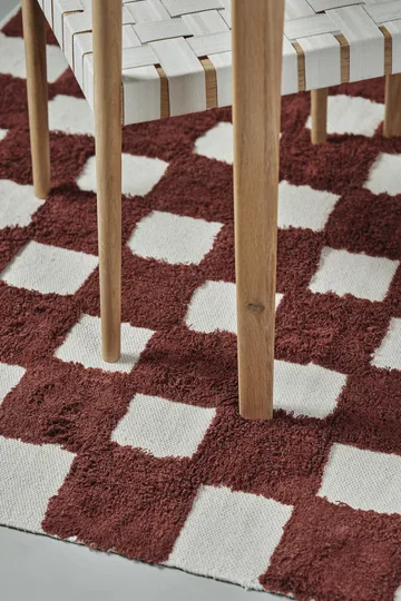 Checker Play vloerkleed 170x240 cm - Rust - Scandi Living