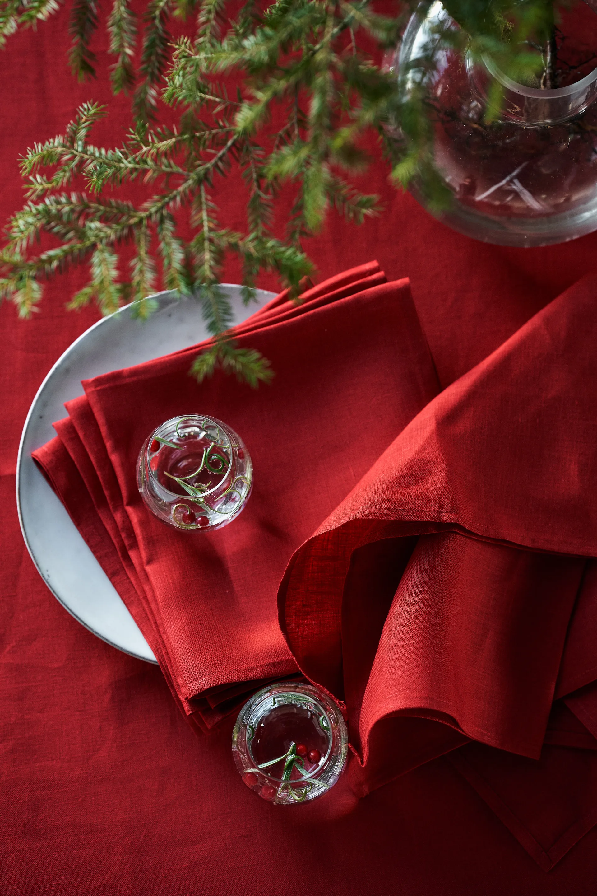 Clean servetten 45 x 45 cm 4-pack, Red Scandi Living