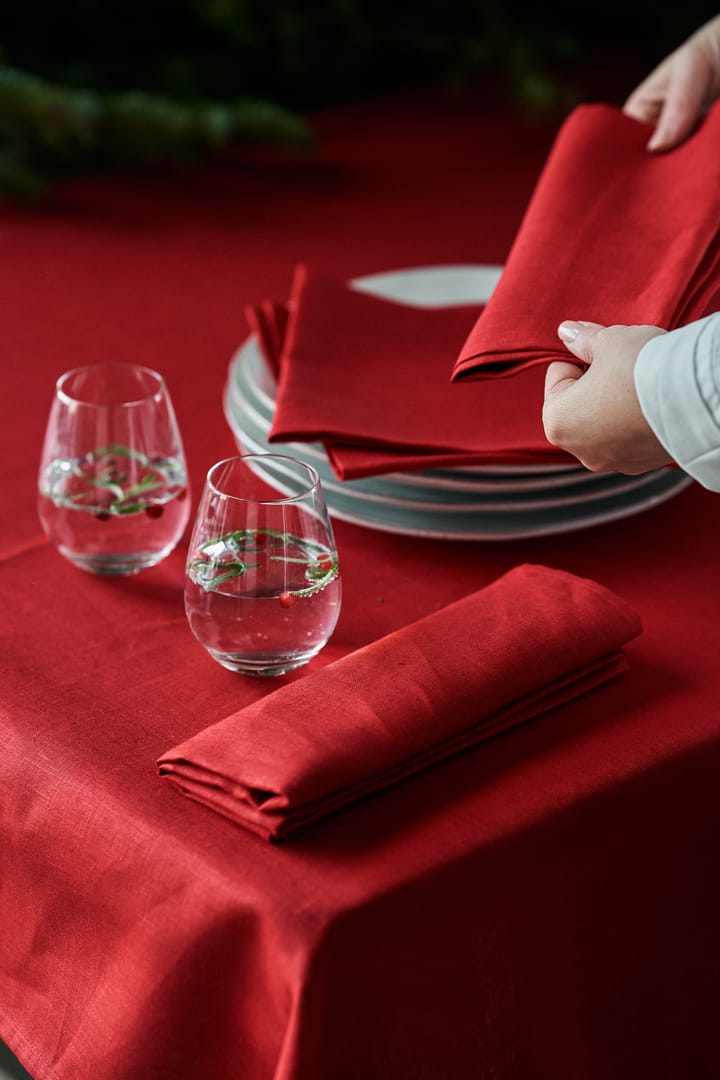 Clean servetten 45 x 45 cm 4-pack, Red Scandi Living