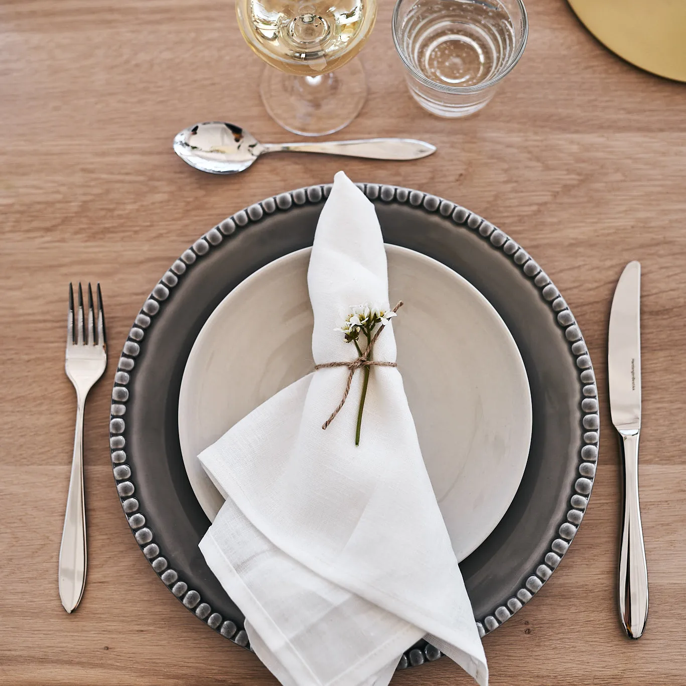 Clean servetten 45 x 45 cm 4-pack, white Scandi Living